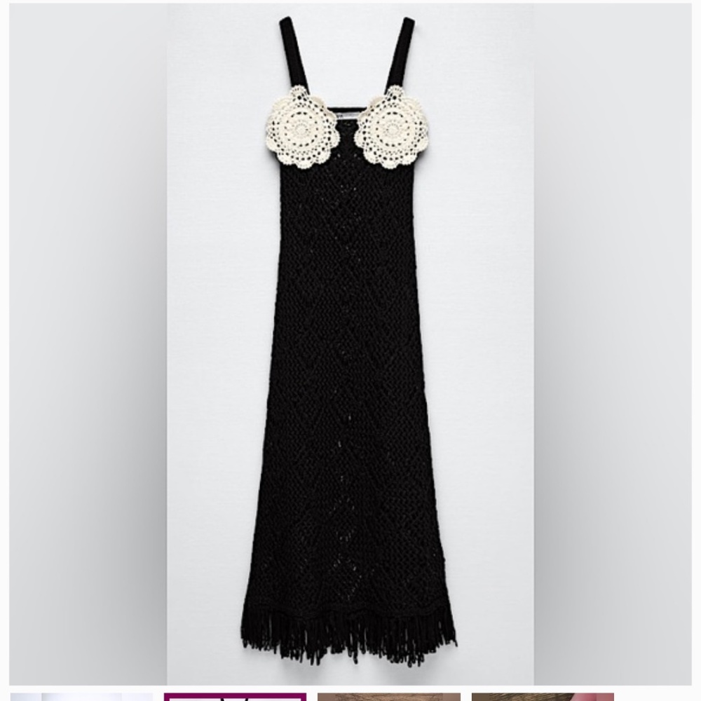 Zara knit flapper dress, great beach cover up